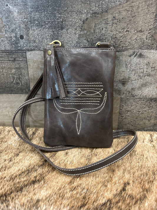 100% Leather 5x8 Crossbody