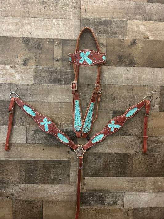 Full Grain Leather Tack Set