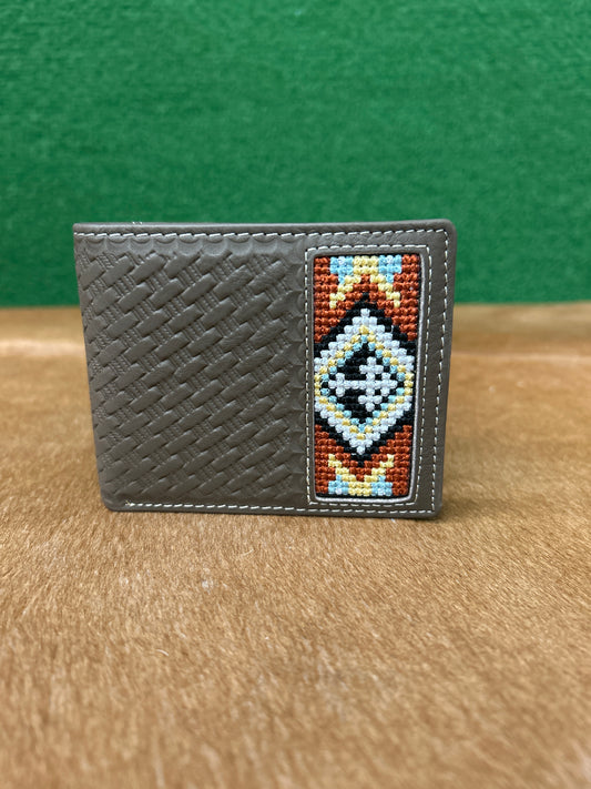 Men’s  Leather Wallet With Embroidery