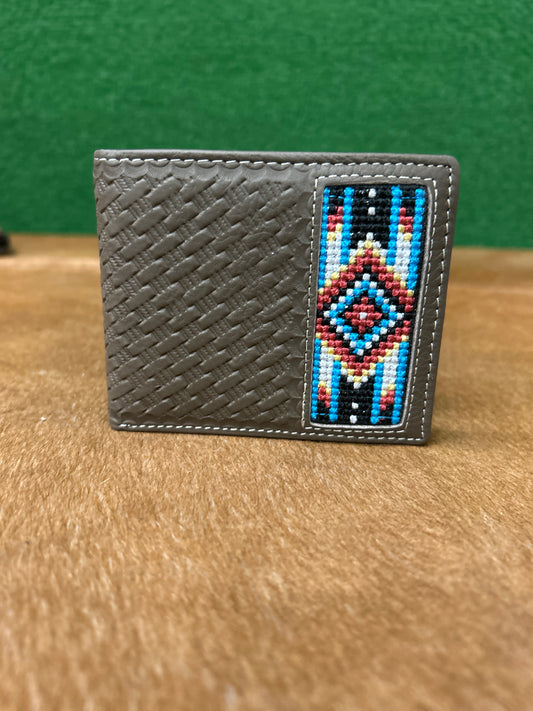 Men’s  Leather Wallet With Embroidery