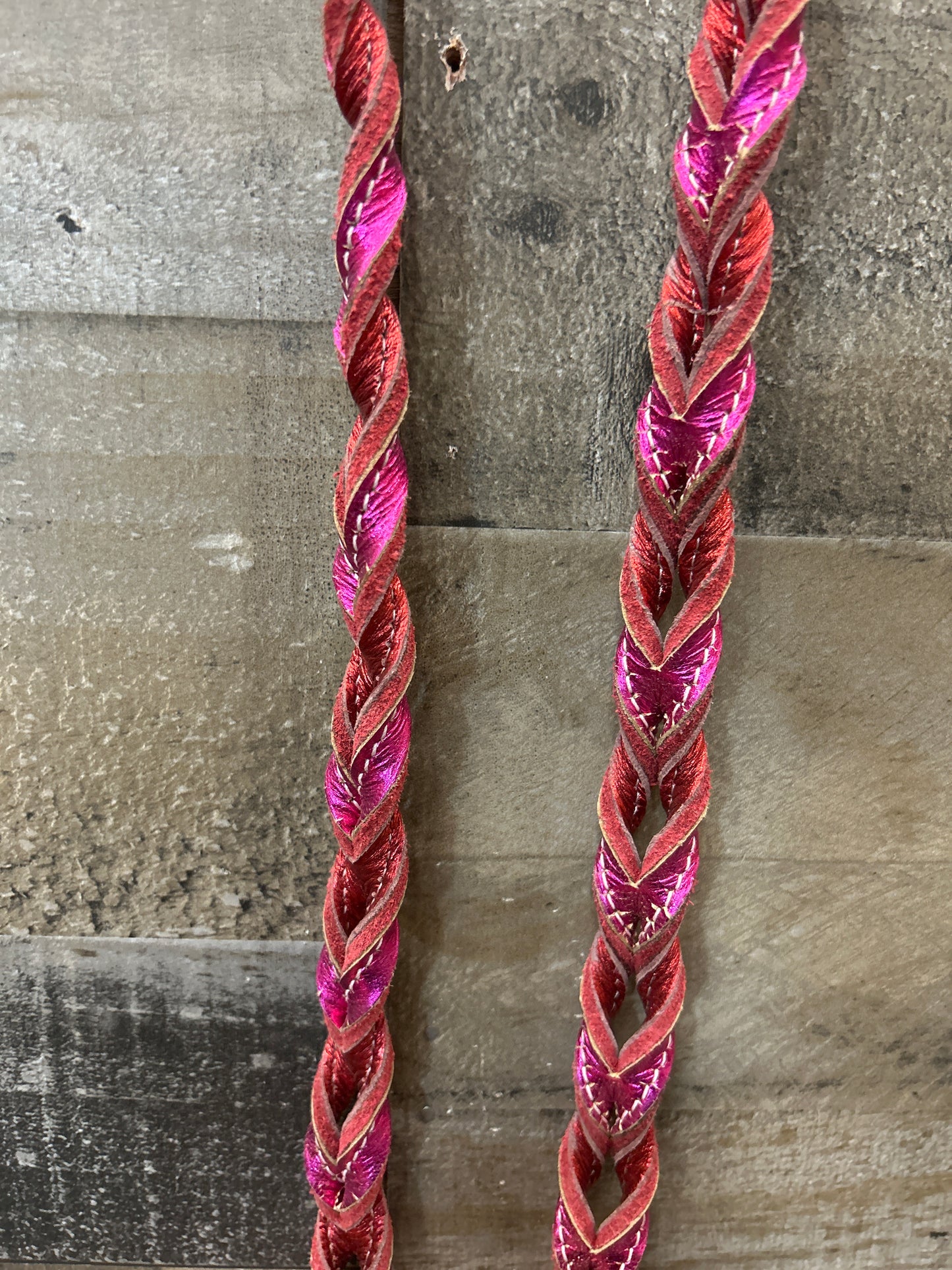 7’ Twisted Full Grain Leather Barrel Reins
