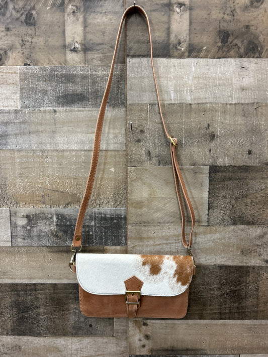 100% Leather With Cowhide 7x10 Purse