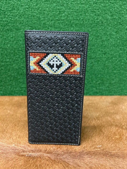 Men’s Leather Wallet With Embroidery