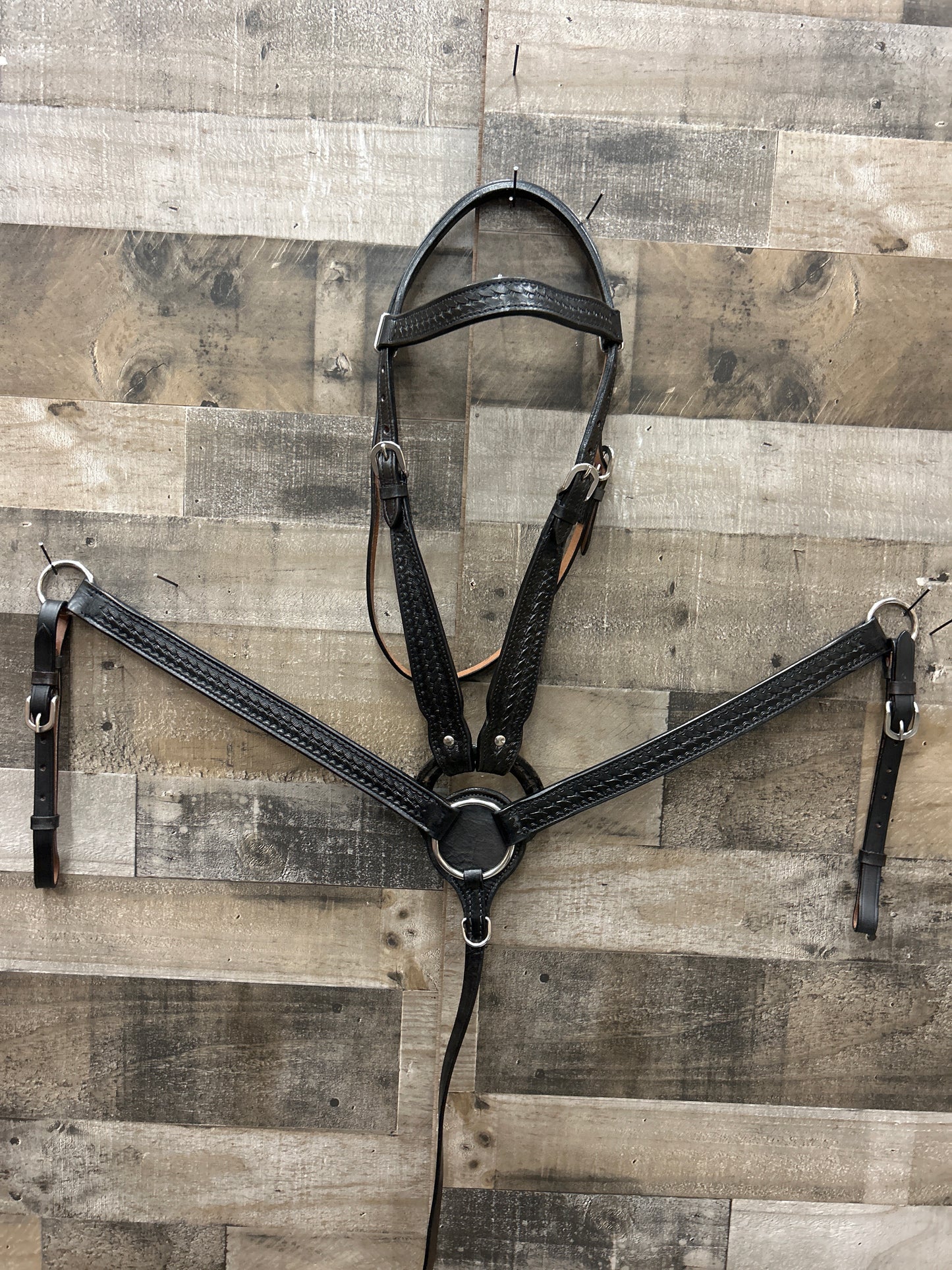 Black Leather Tack Set