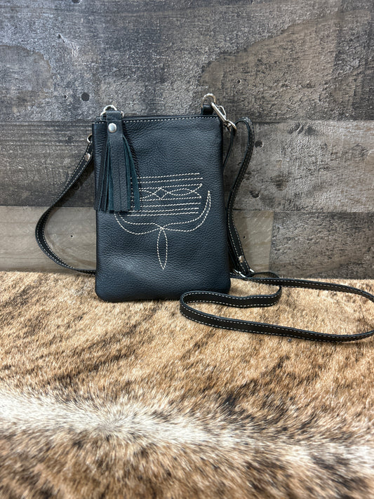 100% Leather 5x8 Crossbody