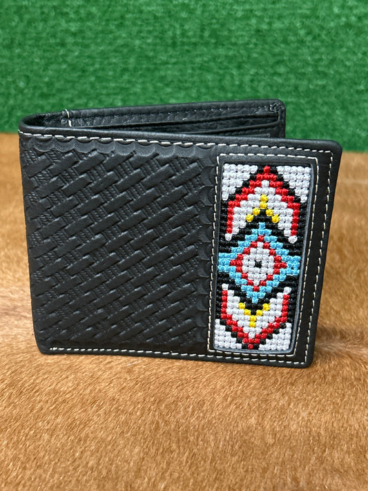 Men’s  Leather Wallet With Embroidery