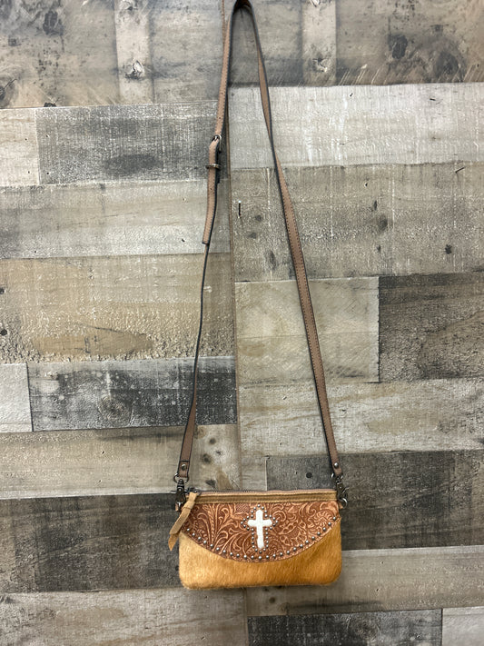 100% Leather With Cowhide Purse 5x9