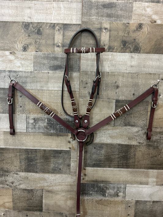 Hot Oiled Tack Set With Rawhide