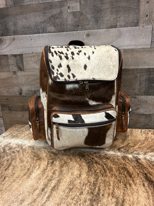 100% Leather With Cowhide Backpack With Lots Of Storage 16x16x6