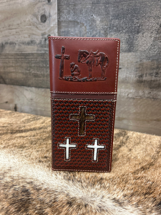100% Leather With Cowhide 3x7 Wallet