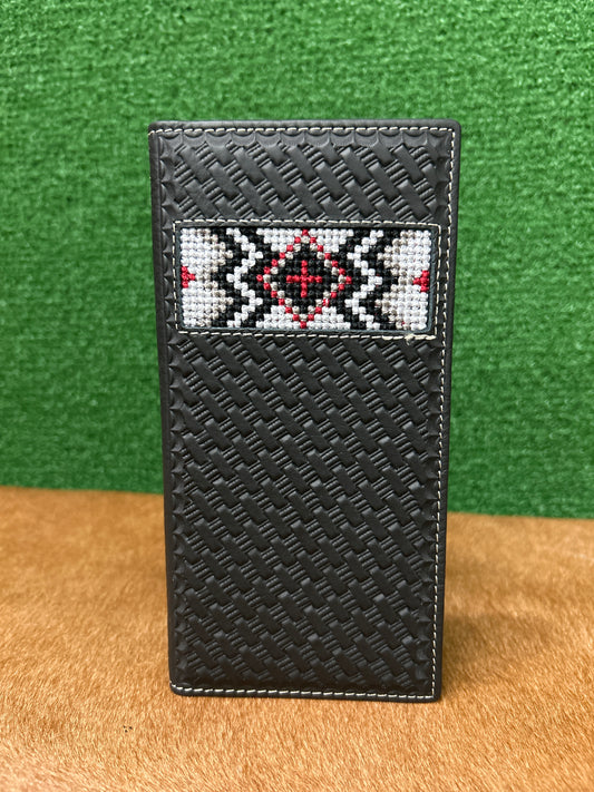 Men’s Leather Wallet With Embroidery