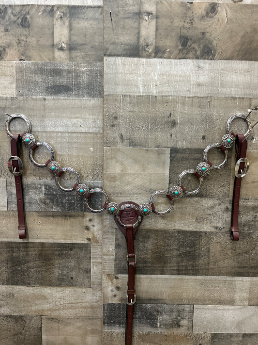 Hot Oiled Silver Ring Breast Collar Only