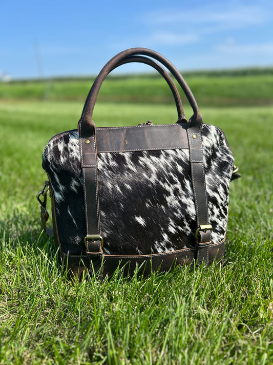 100% Leather with Cowhide 11x15x4