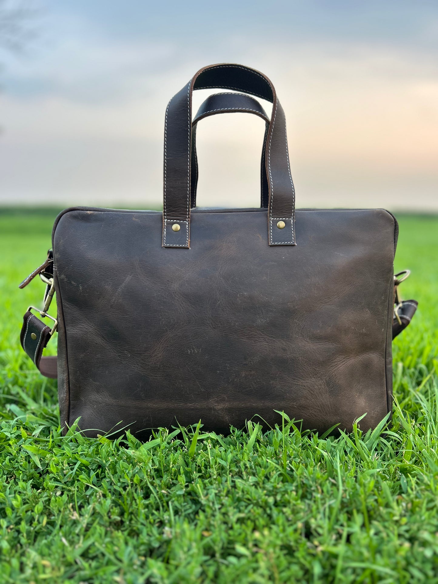 The Business Briefcase Traveler 16x12x3 With Two 7x7 Front Pockets