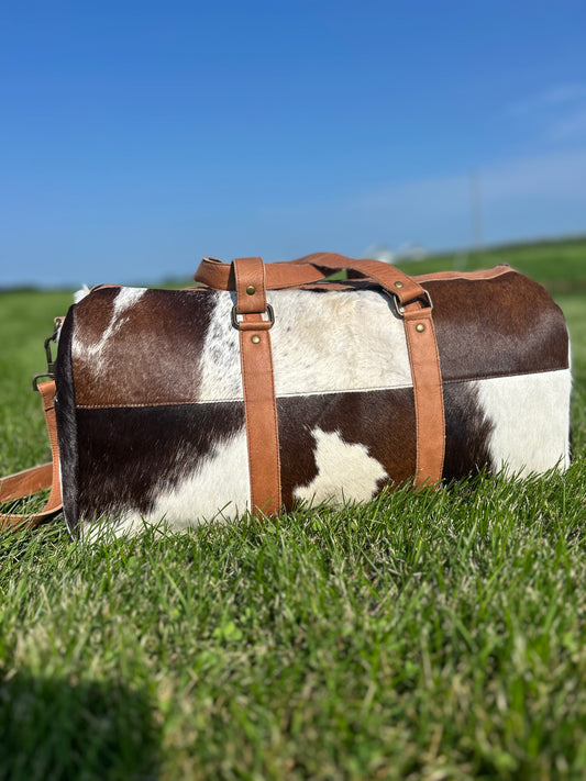 Cowhide Duffel 22x10x10
