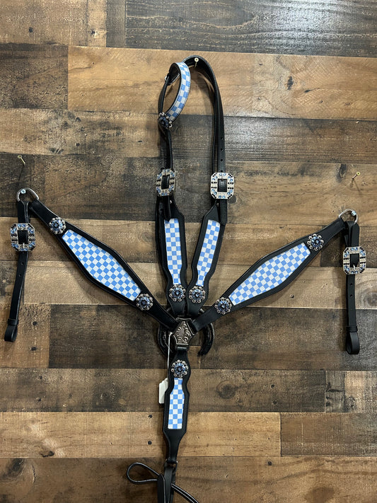 Black Leather Tack Set