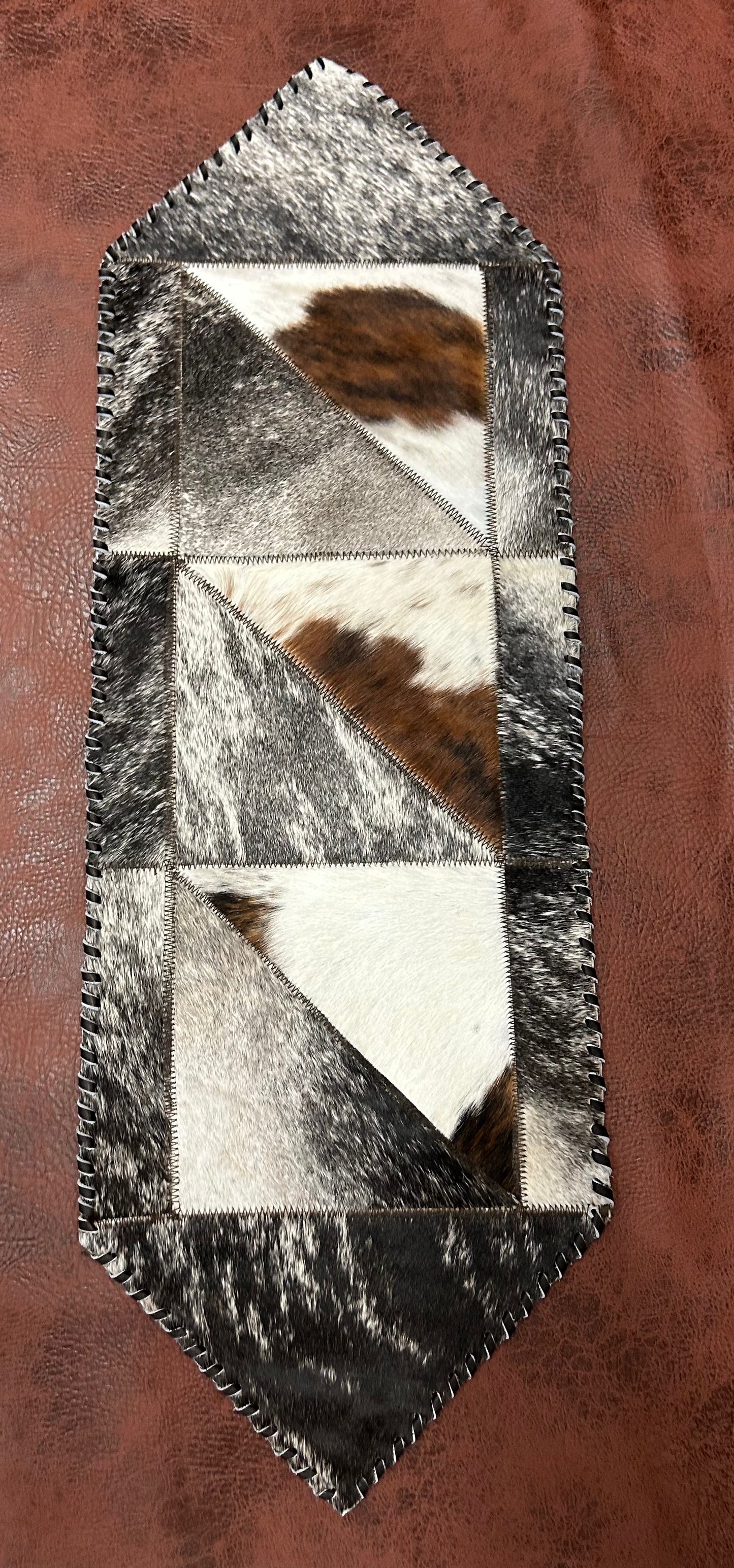 Cowhide Table Runner        L-35” W- 12”