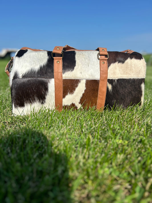 Cowhide Duffel 22x10x10