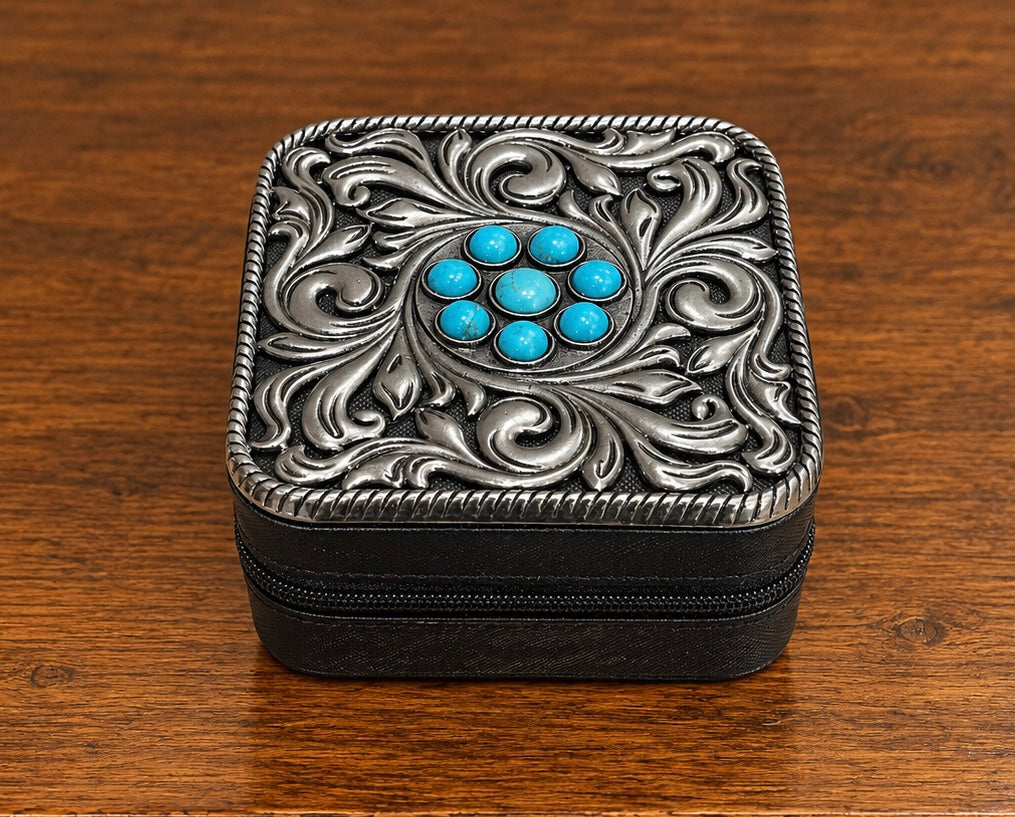Super Cute Travel Size Jewelry Box 4x4x2