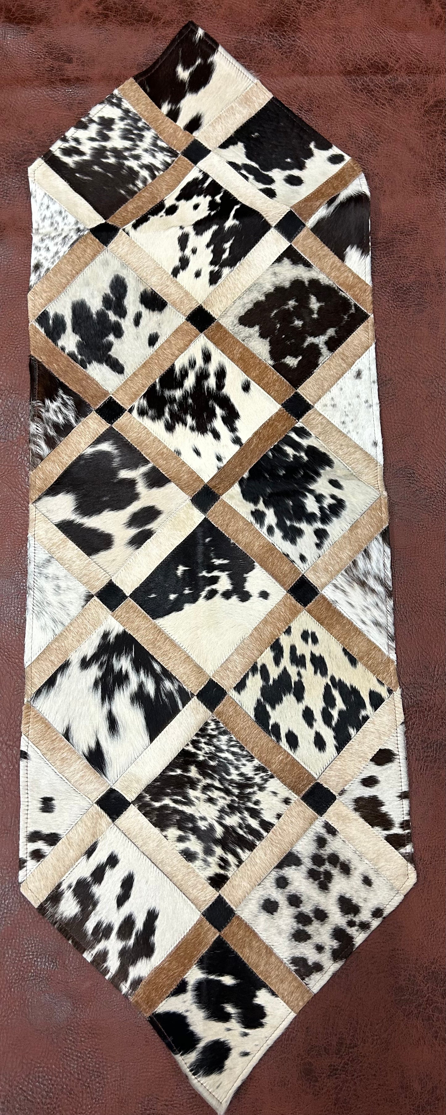 Cowhide Table Runner        L-48” W-16”