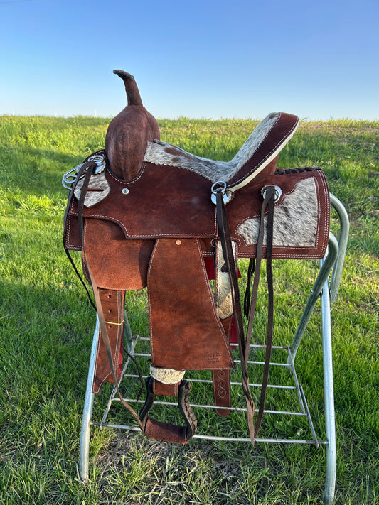12” South Point Saddle With Real Cowhide 7” Gullet ✳️ Free Shipping ✳️