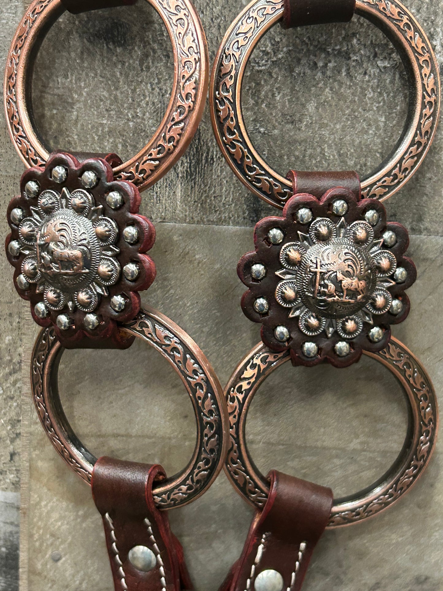 Ring Set With Cowboy Praying Conches