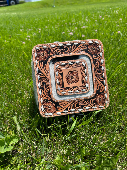 6x6x4.5 Cowhide Jewelry Box
