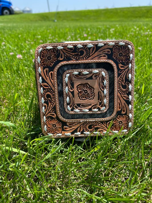 6x6x4.5 Cowhide Jewelry Box
