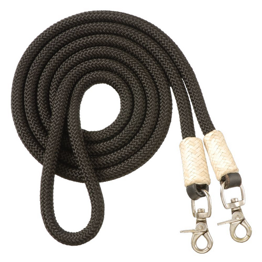 CORD ROPING REINS BROWN