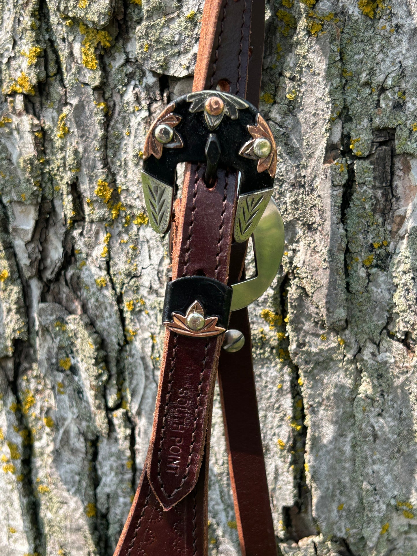 Cob Size South Point Headstall With German Silver Hardware