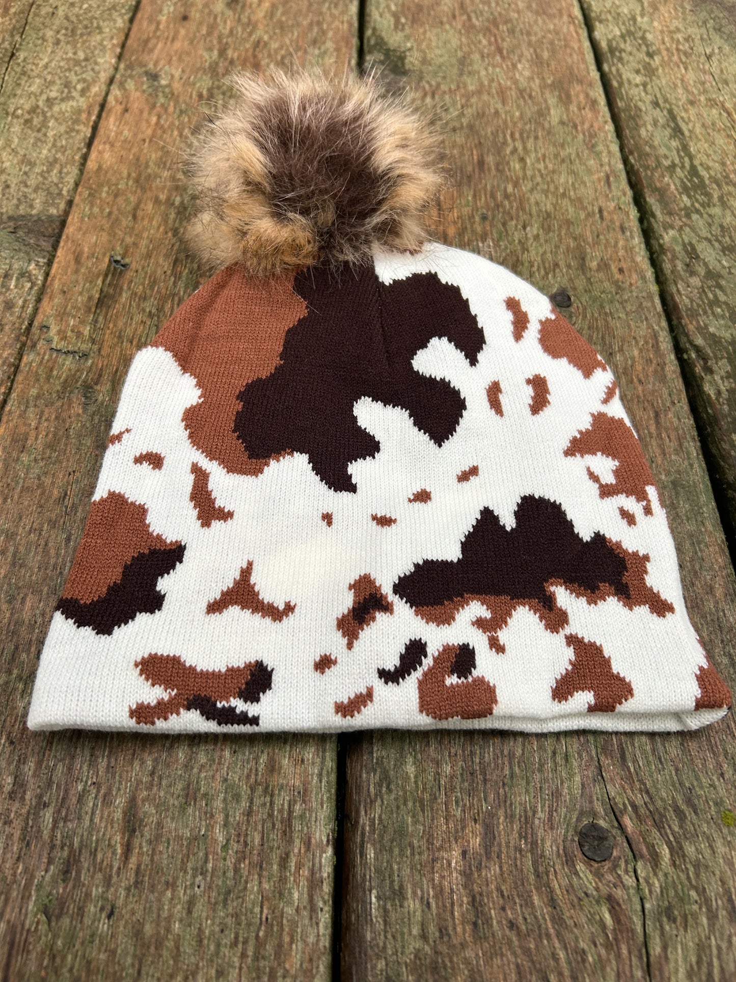 Cow Print Stocking Hat