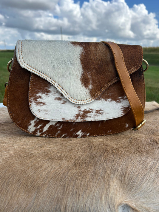 Leather Crossbody with Hair On Hide ❇️ Free Shipping ❇️