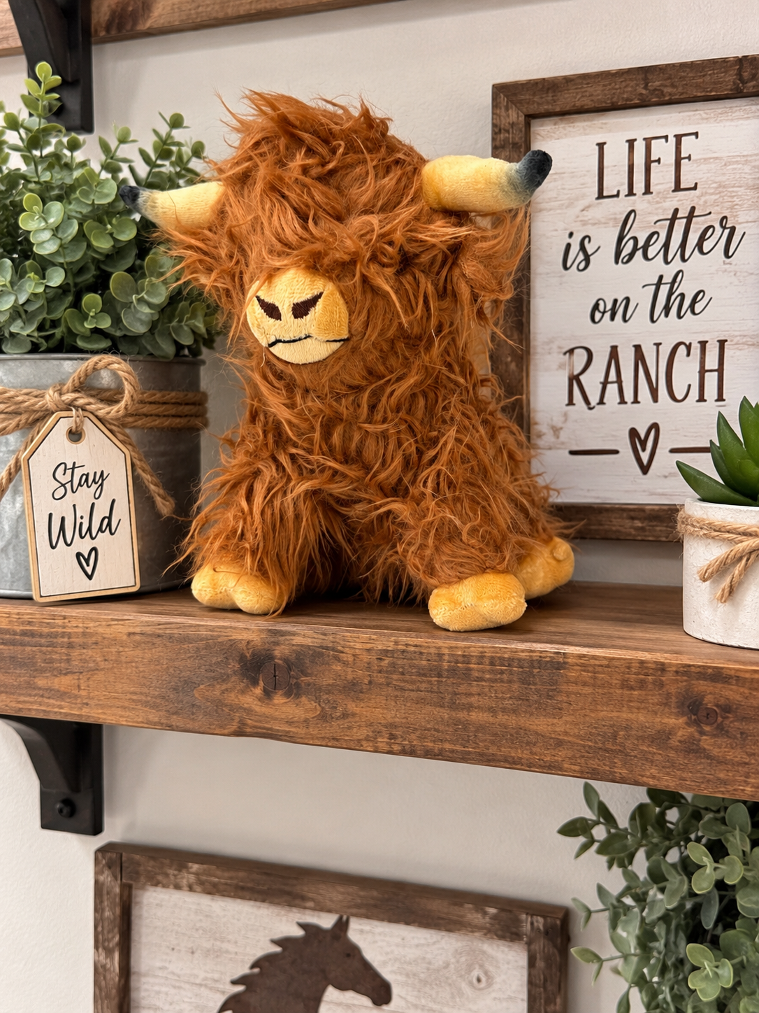 ❤️10”x7” Cute Highlander Stuff Cow ❤️
