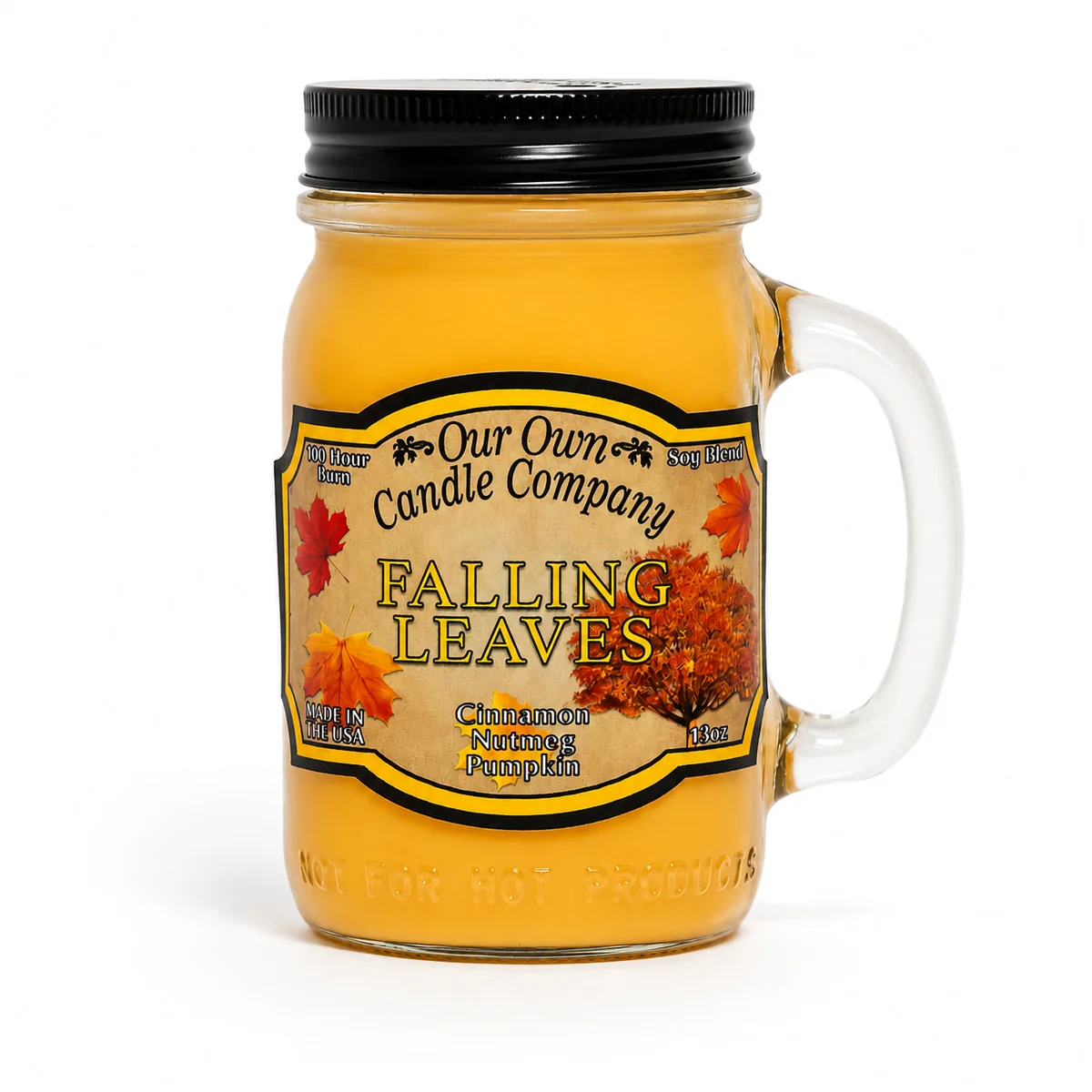 Falling Leaves Candle Sent is Cinnamon, Nutmeg, Pumpkin