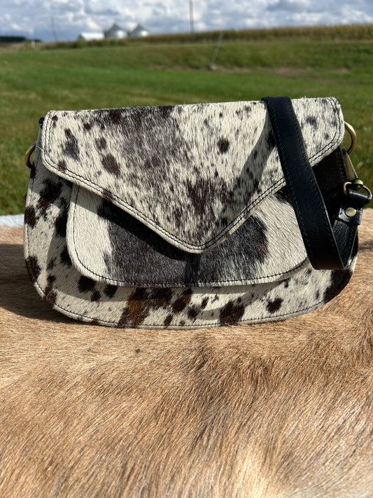 Leather Crossbody with Hair On Hide ❇️ Free Shipping ❇️