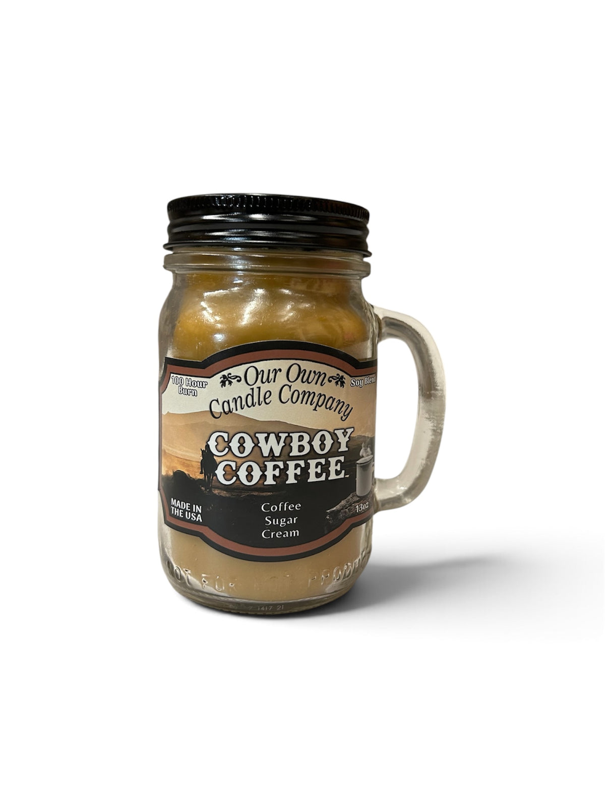 Cowboy Coffee Candle Scent of Coffee, Sugar, Cream