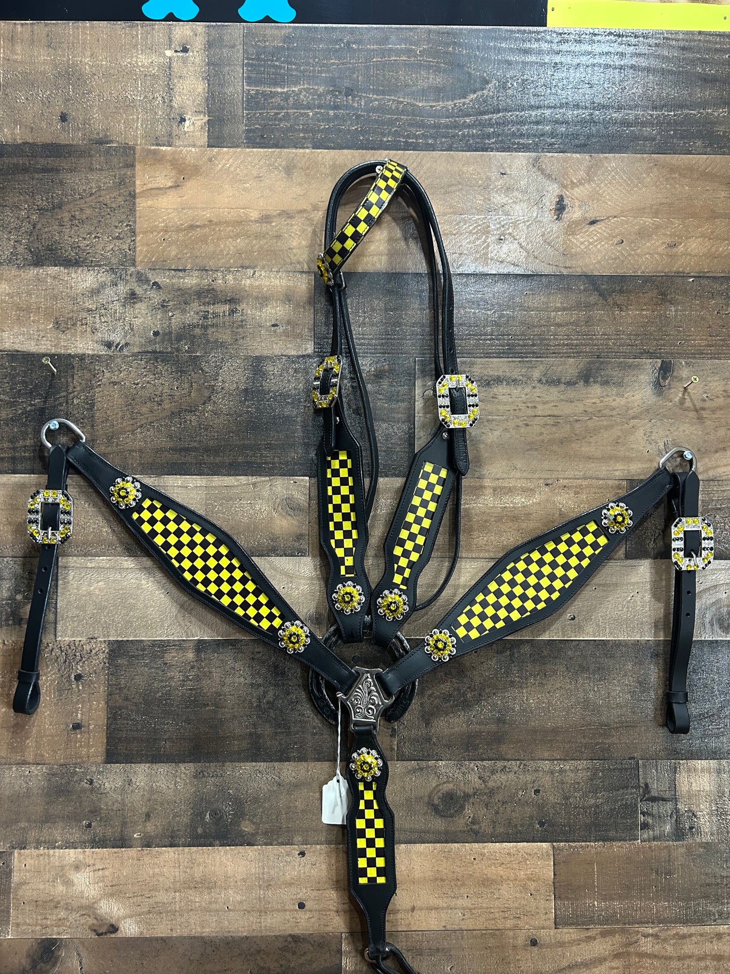 Black Leather Tack Set
