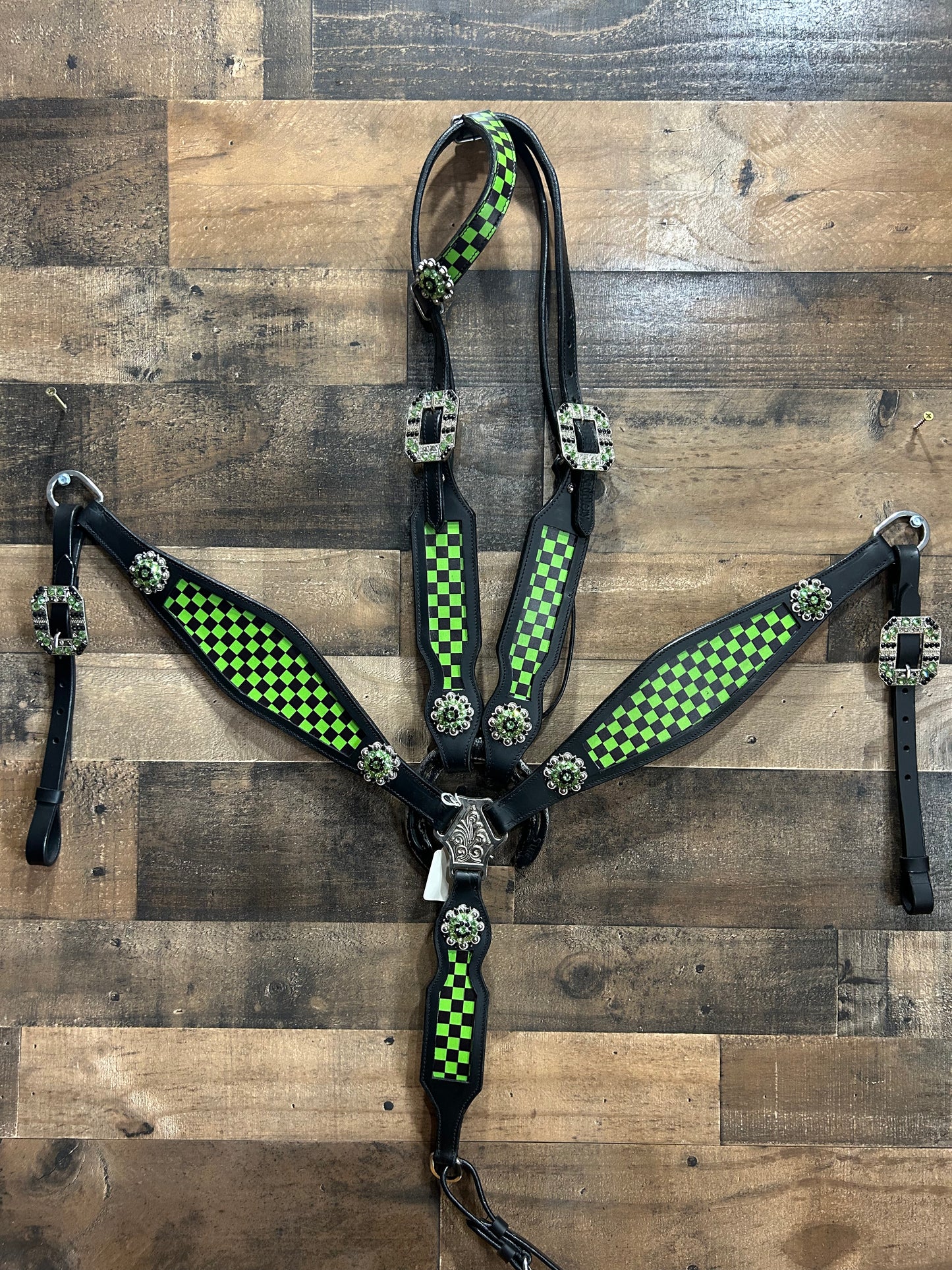 Black Leather Tack Set