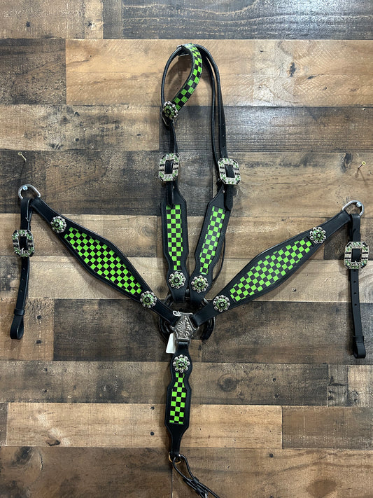 Black Leather Tack Set