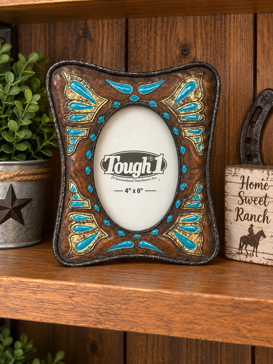 Western Style Picture Frame Holds A 6x4 Picture