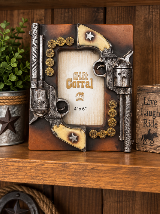 Western Style Picture Frame Holds A 6x4 Picture
