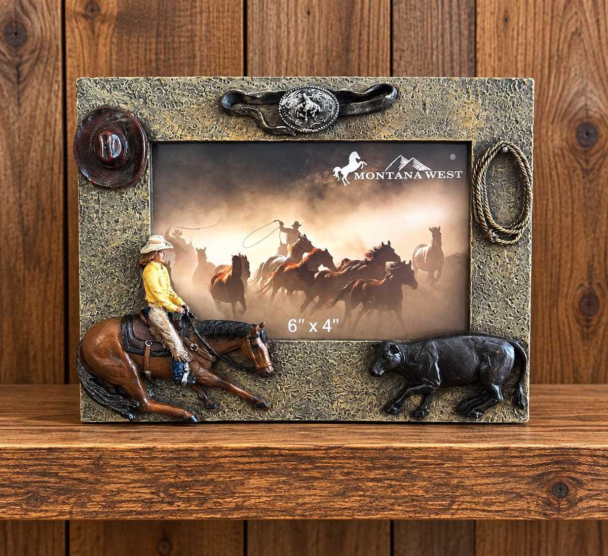 Western Picture Frame Hold 6”x4” Picture