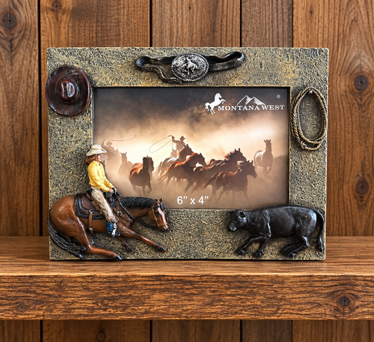 Western Picture Frame Hold 6”x4” Picture