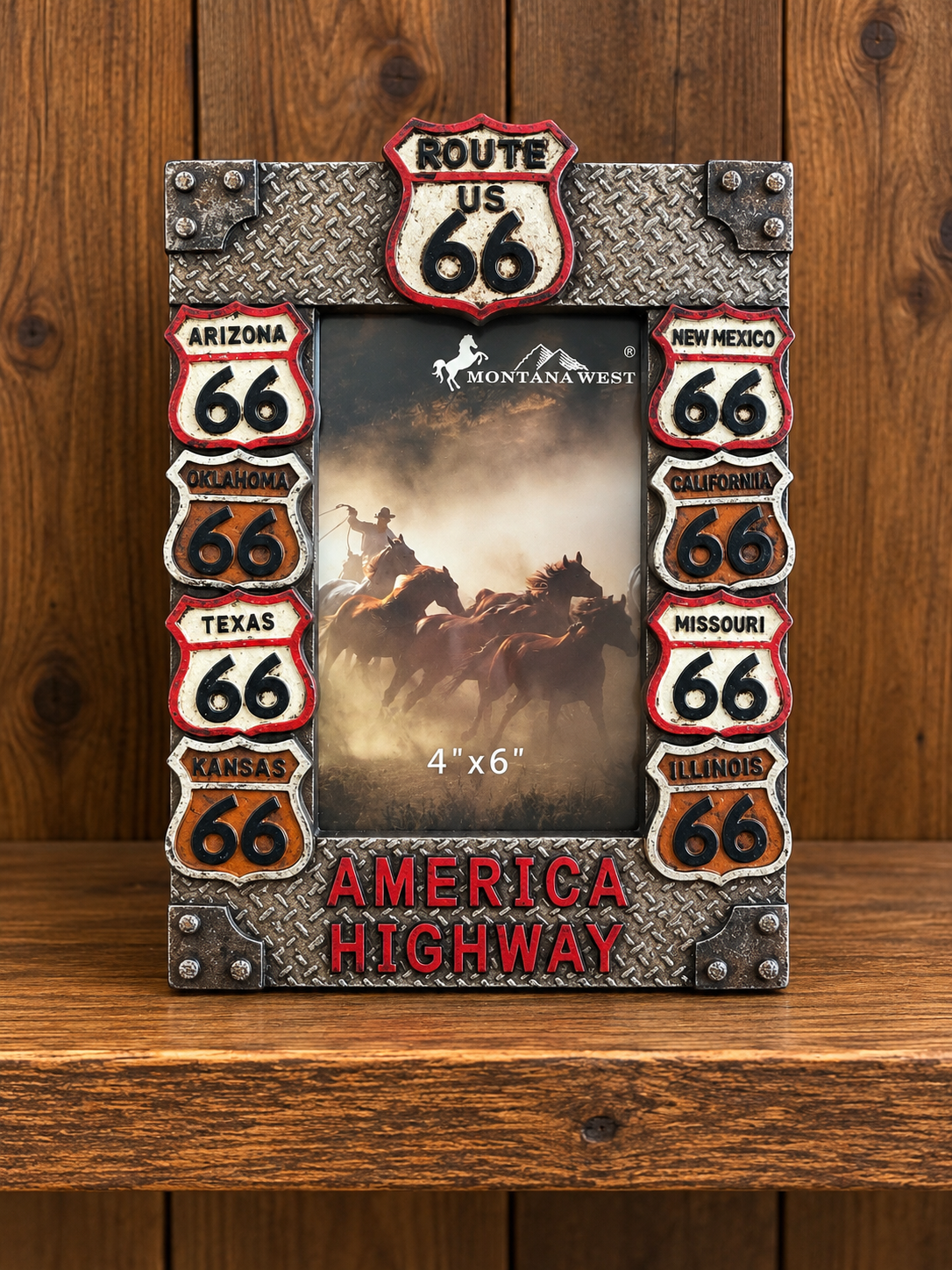 Western Picture Frame Hold 6”x4” Picture