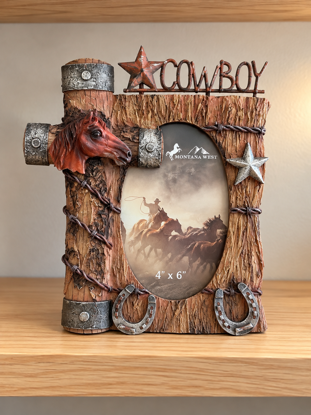 Western Picture Frame Hold 6”x4” Picture