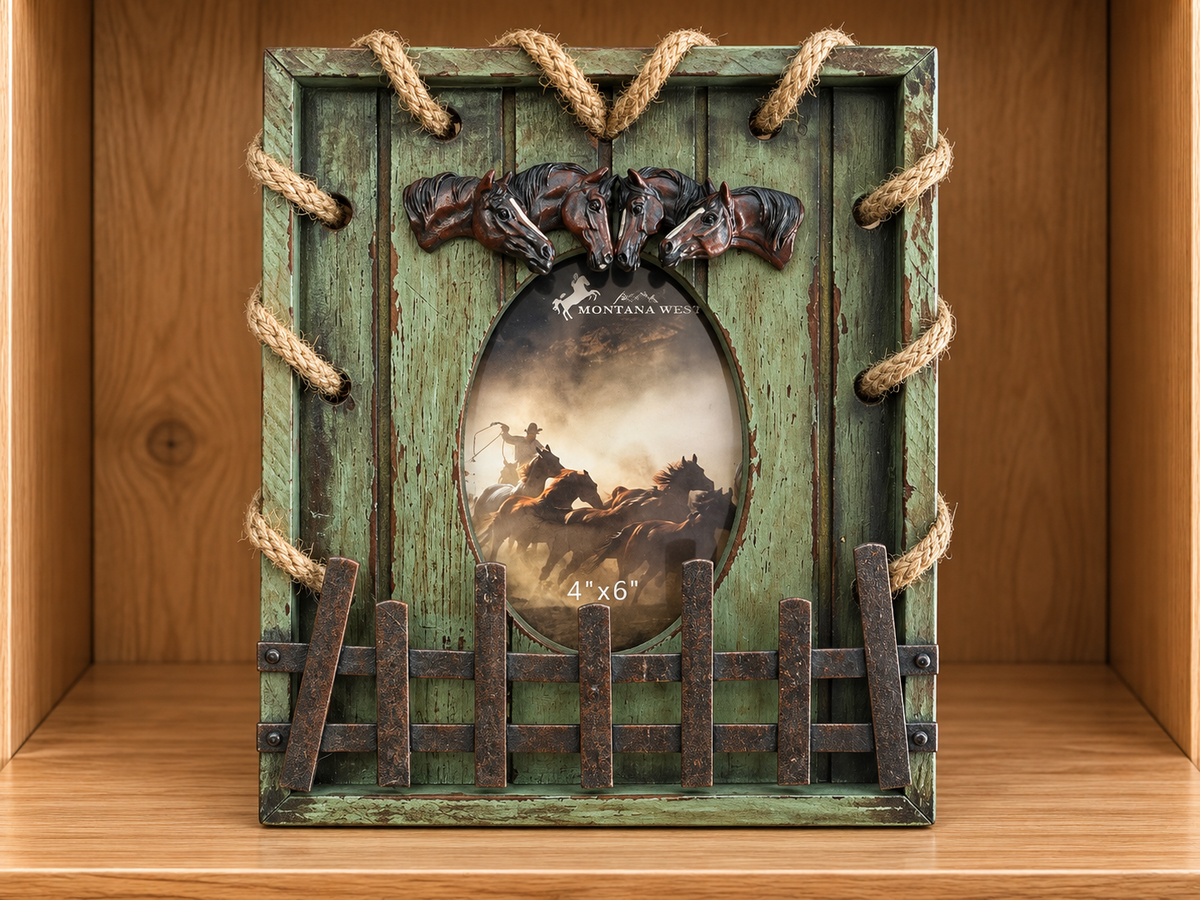 Western Picture Frame Hold 6”x4” Picture
