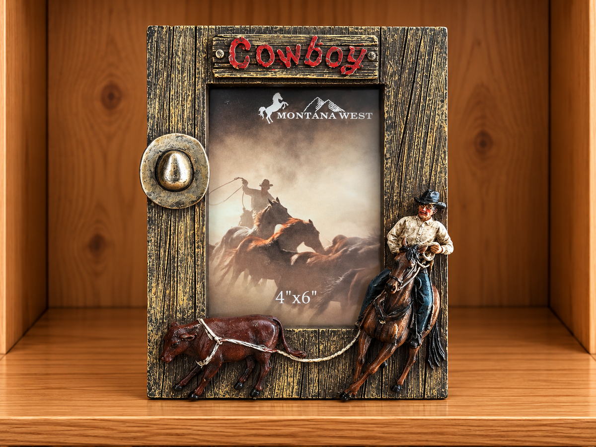 Western Picture Frame Hold 6”x4” Picture