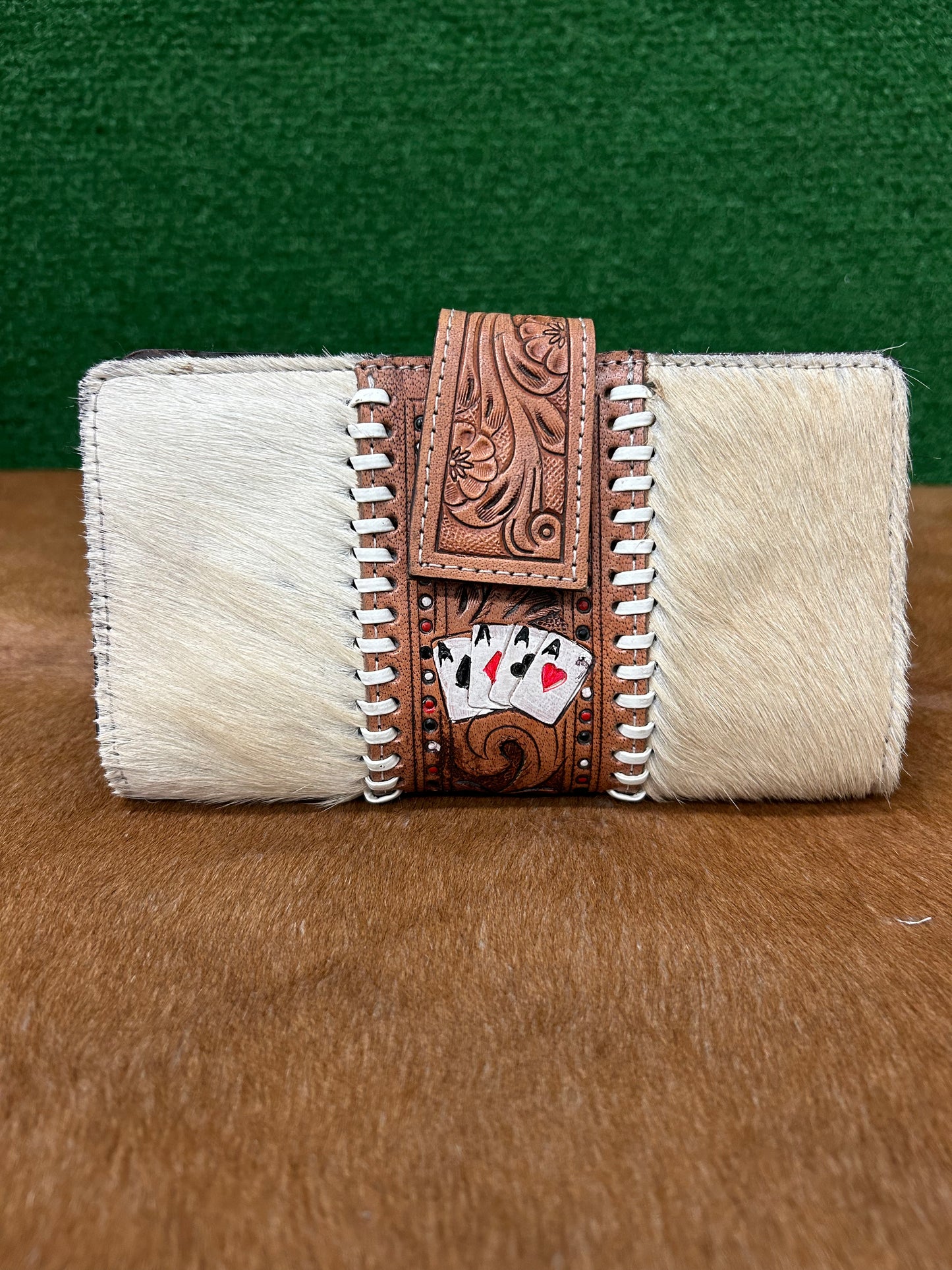 Ladies Hair On Hide Wallet 7.5” X 4.5”