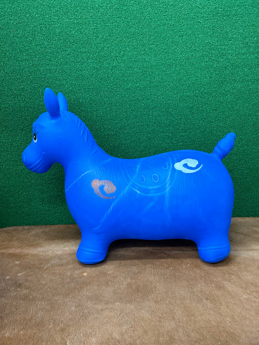 Blue Jumbo Bouncy Horse 30”Long & 24” Tall