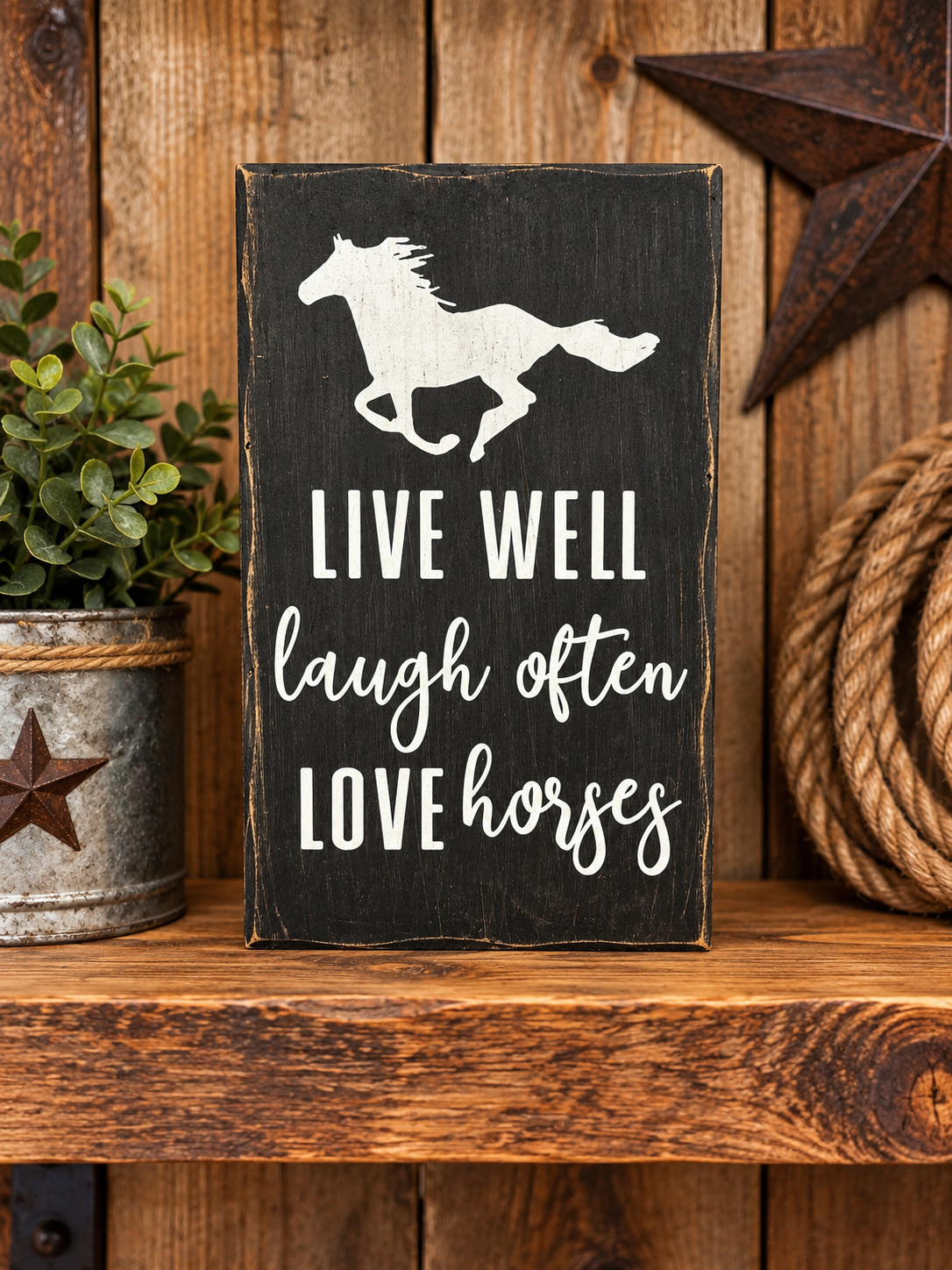 Wooden Sign 6" x 10" x 1 3/4"